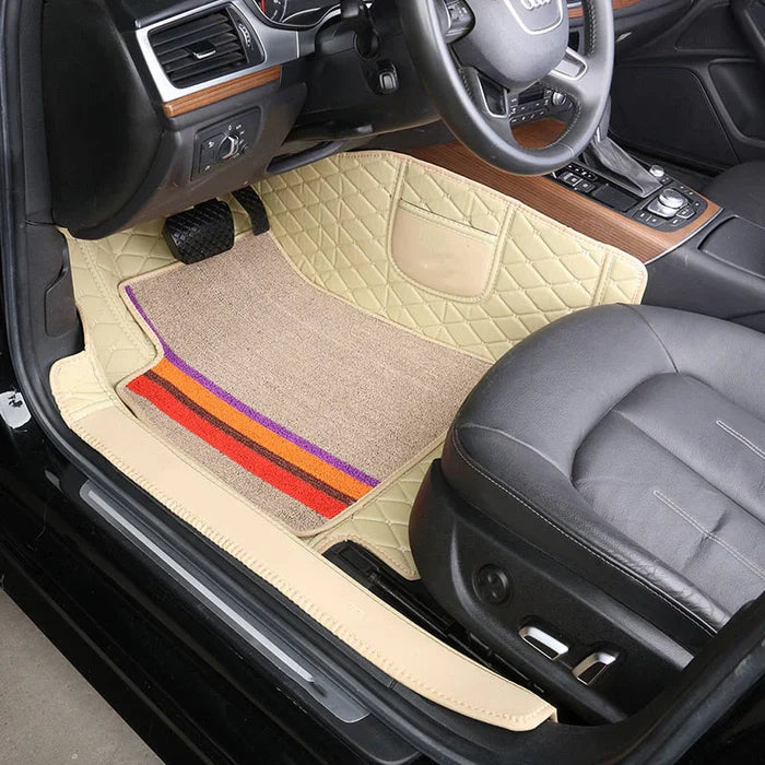 LuxDrive™ – Kit de Tapetes Premium com Personalização (4 Peças)